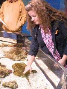 Me at Georgia Explorer touch tank Georgia Explorer touch tank